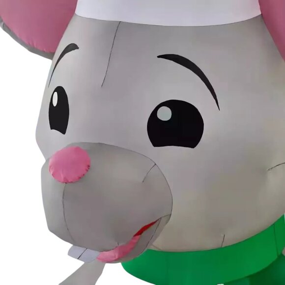 6.5 ft LED Animated Mouse Eating a Cookie Christmas Inflatable Airblown NEW - Picture 9 of 9